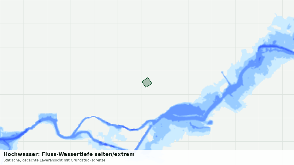 Statische Kartenansicht: Hochwasser: Fluss-Wassertiefe selten/extrem