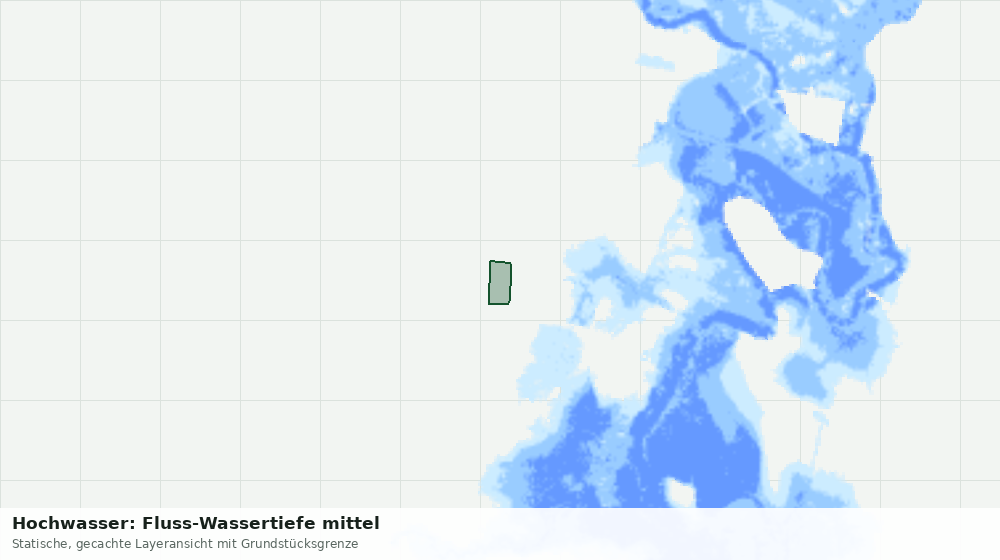 Statische Kartenansicht: Hochwasser: Fluss-Wassertiefe mittel