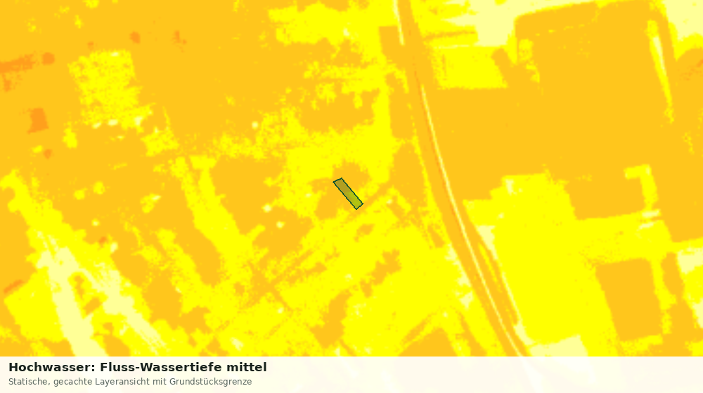 Statische Kartenansicht: Hochwasser: Fluss-Wassertiefe mittel