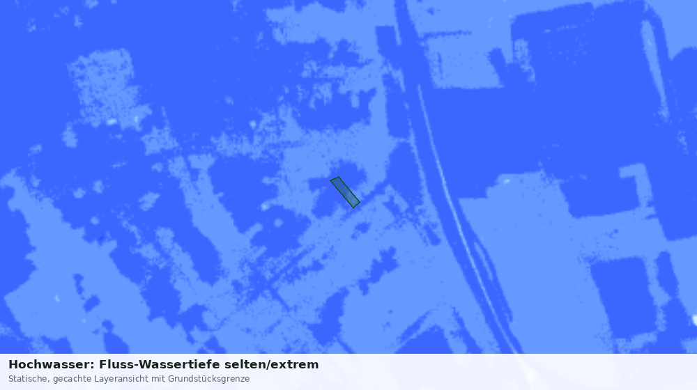 Statische Kartenansicht: Hochwasser: Fluss-Wassertiefe selten/extrem