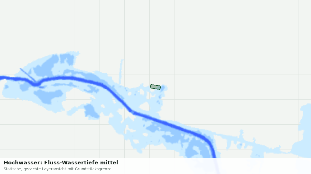Statische Kartenansicht: Hochwasser: Fluss-Wassertiefe mittel