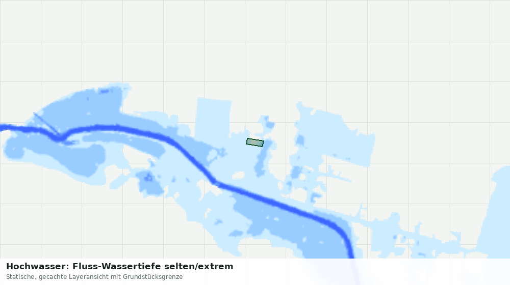 Statische Kartenansicht: Hochwasser: Fluss-Wassertiefe selten/extrem