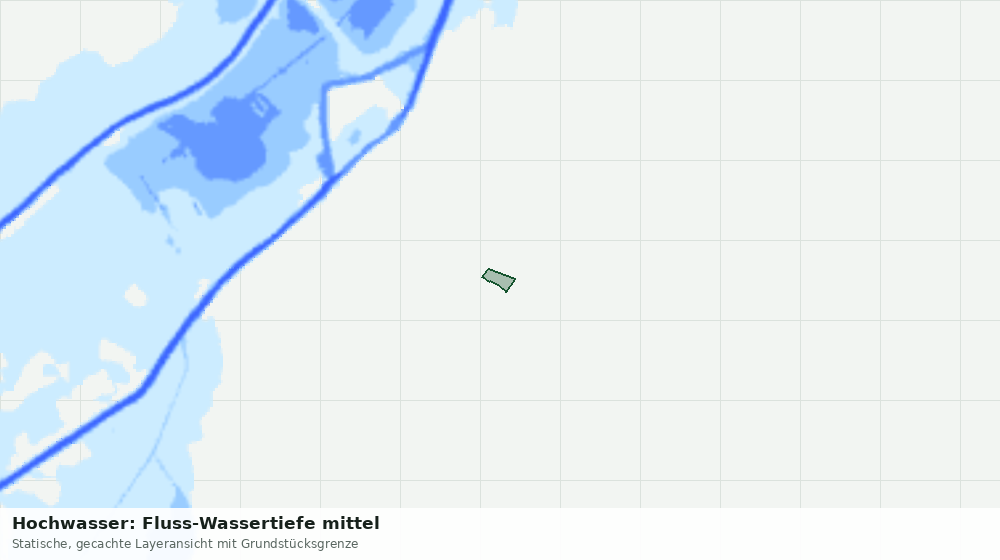 Statische Kartenansicht: Hochwasser: Fluss-Wassertiefe mittel