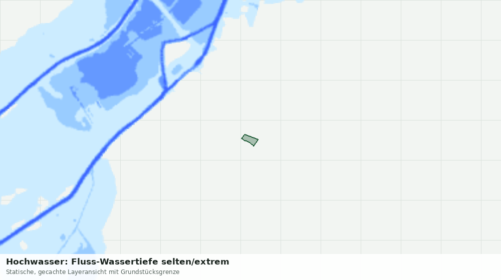Statische Kartenansicht: Hochwasser: Fluss-Wassertiefe selten/extrem