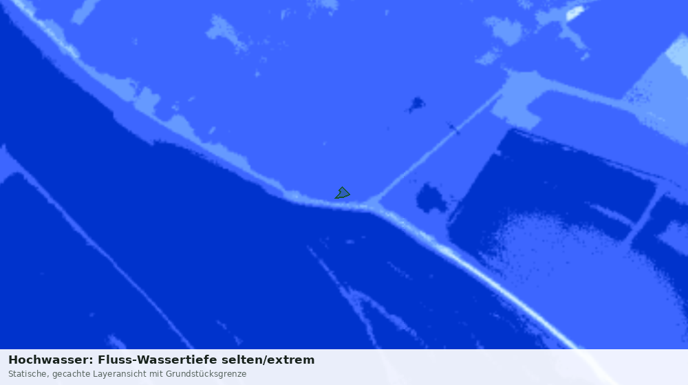 Statische Kartenansicht: Hochwasser: Fluss-Wassertiefe selten/extrem