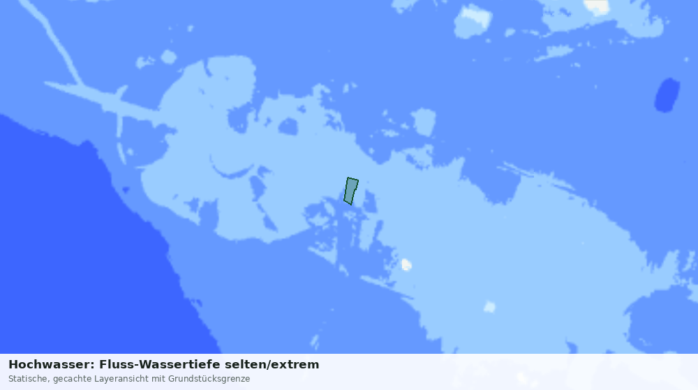 Statische Kartenansicht: Hochwasser: Fluss-Wassertiefe selten/extrem
