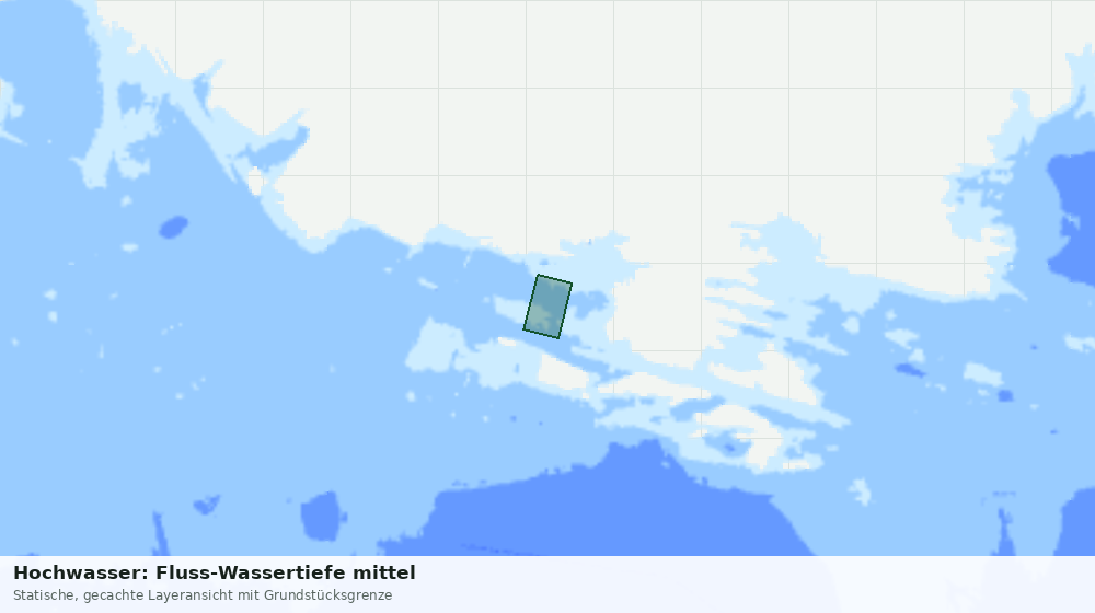 Statische Kartenansicht: Hochwasser: Fluss-Wassertiefe mittel
