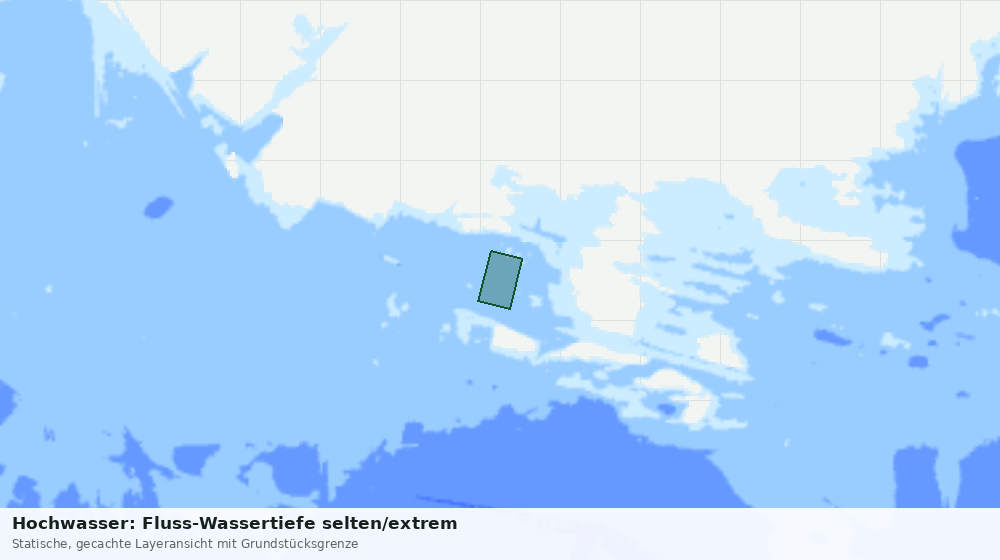 Statische Kartenansicht: Hochwasser: Fluss-Wassertiefe selten/extrem