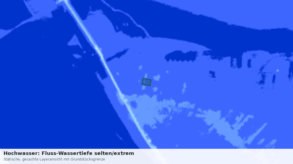 Statische Kartenansicht: Hochwasser: Fluss-Wassertiefe selten/extrem