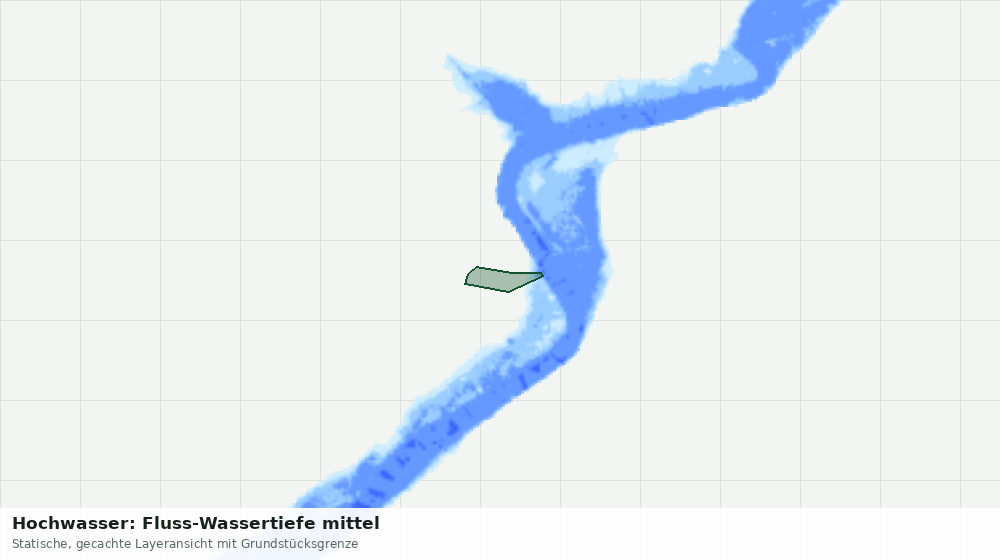 Statische Kartenansicht: Hochwasser: Fluss-Wassertiefe mittel