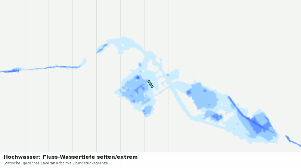 Statische Kartenansicht: Hochwasser: Fluss-Wassertiefe selten/extrem