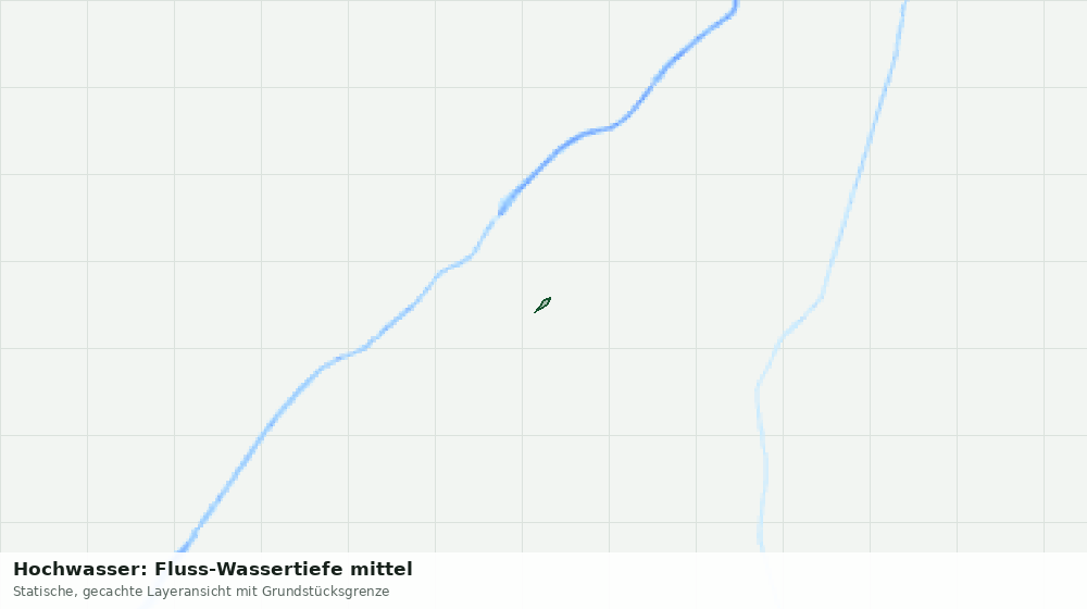 Statische Kartenansicht: Hochwasser: Fluss-Wassertiefe mittel