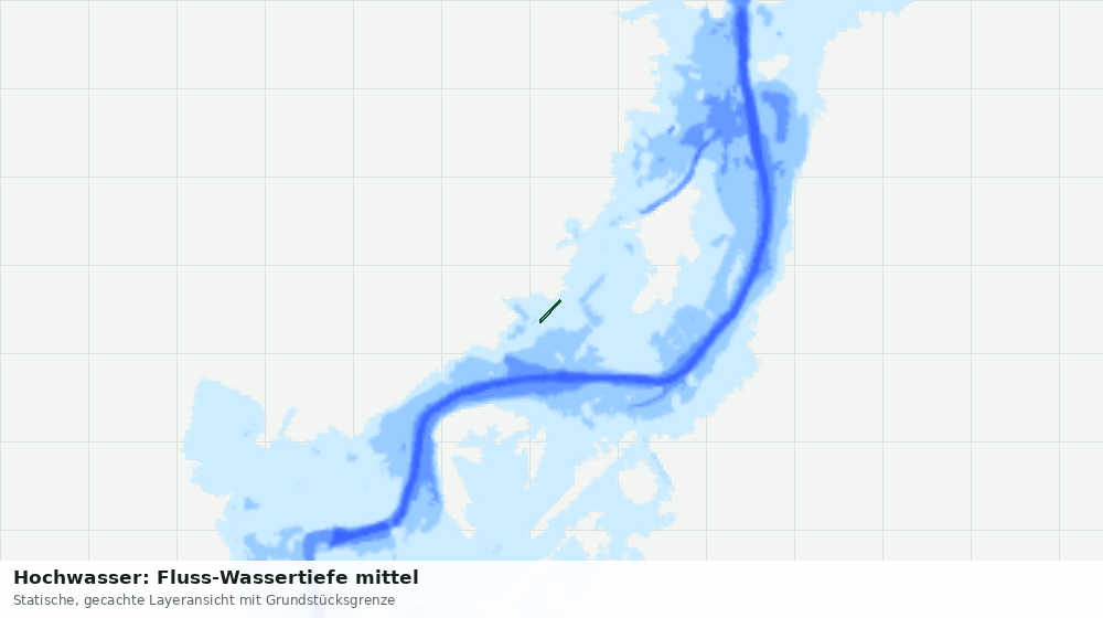 Statische Kartenansicht: Hochwasser: Fluss-Wassertiefe mittel