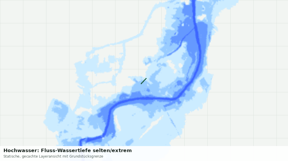 Statische Kartenansicht: Hochwasser: Fluss-Wassertiefe selten/extrem