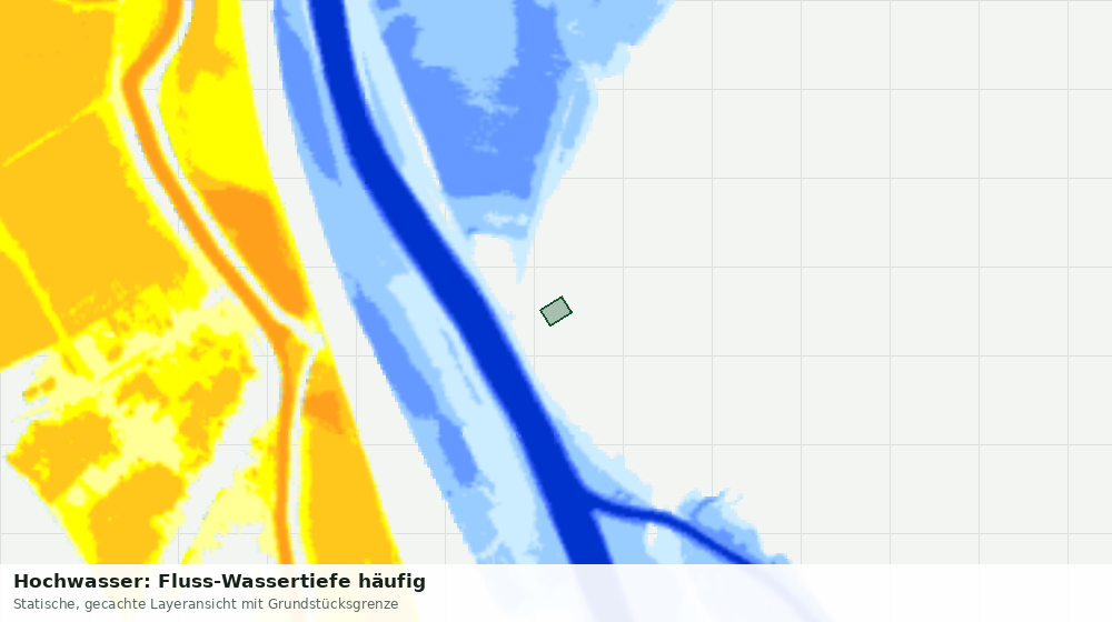 Statische Kartenansicht: Hochwasser: Fluss-Wassertiefe häufig