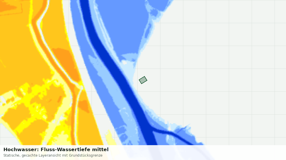 Statische Kartenansicht: Hochwasser: Fluss-Wassertiefe mittel