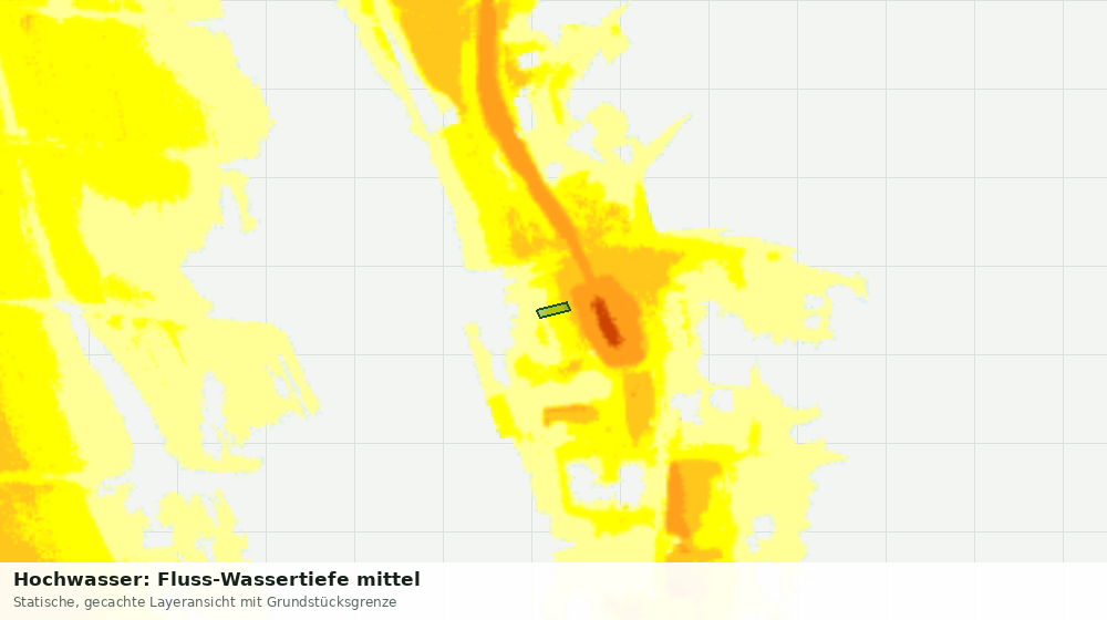 Statische Kartenansicht: Hochwasser: Fluss-Wassertiefe mittel