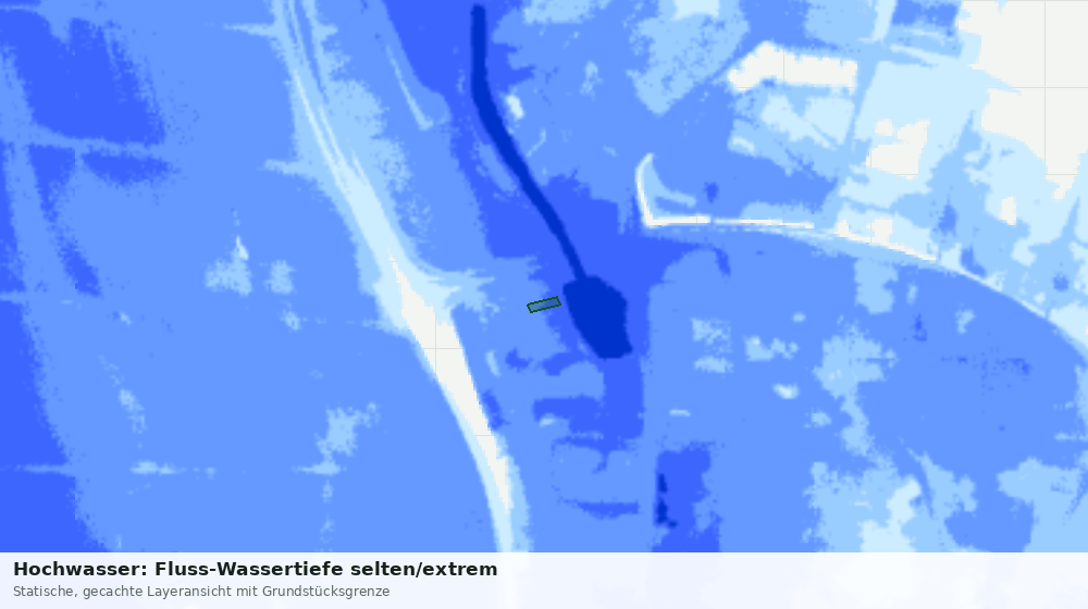 Statische Kartenansicht: Hochwasser: Fluss-Wassertiefe selten/extrem
