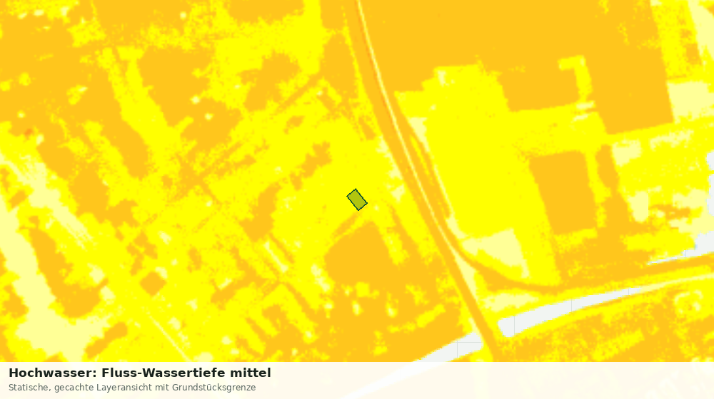 Statische Kartenansicht: Hochwasser: Fluss-Wassertiefe mittel