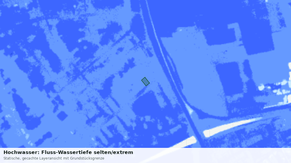Statische Kartenansicht: Hochwasser: Fluss-Wassertiefe selten/extrem