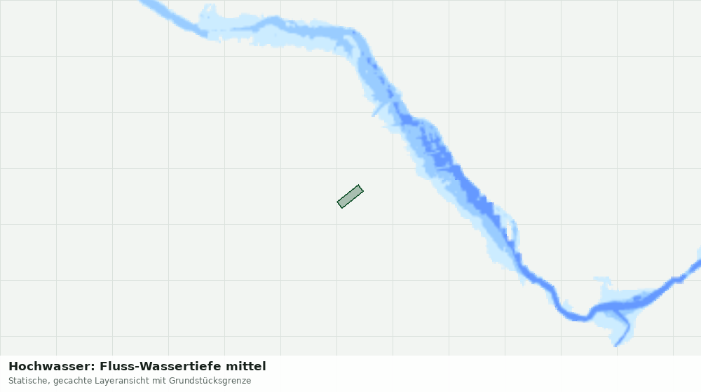 Statische Kartenansicht: Hochwasser: Fluss-Wassertiefe mittel