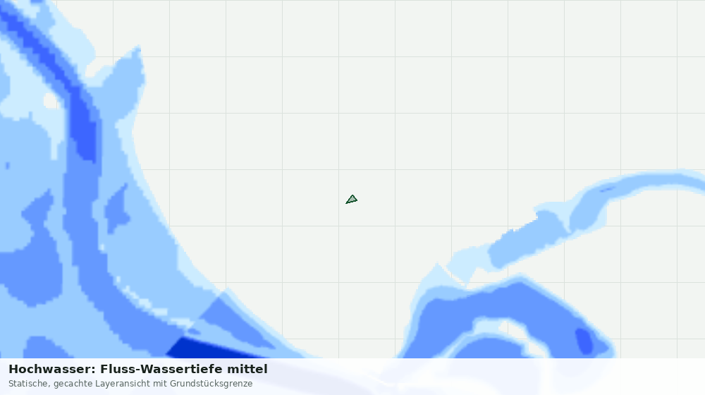 Statische Kartenansicht: Hochwasser: Fluss-Wassertiefe mittel