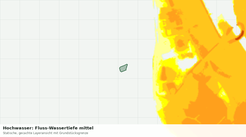 Statische Kartenansicht: Hochwasser: Fluss-Wassertiefe mittel