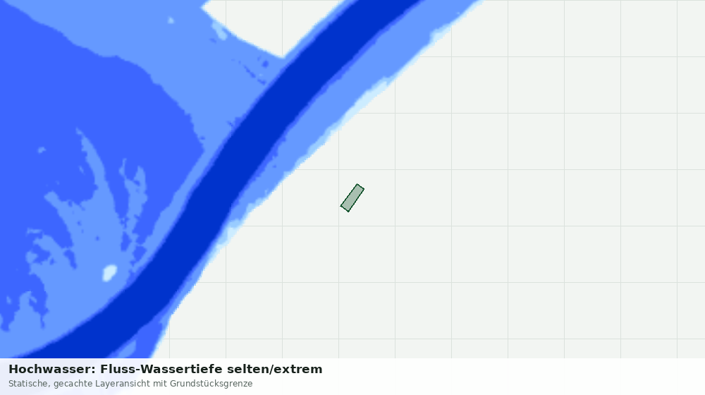 Statische Kartenansicht: Hochwasser: Fluss-Wassertiefe selten/extrem