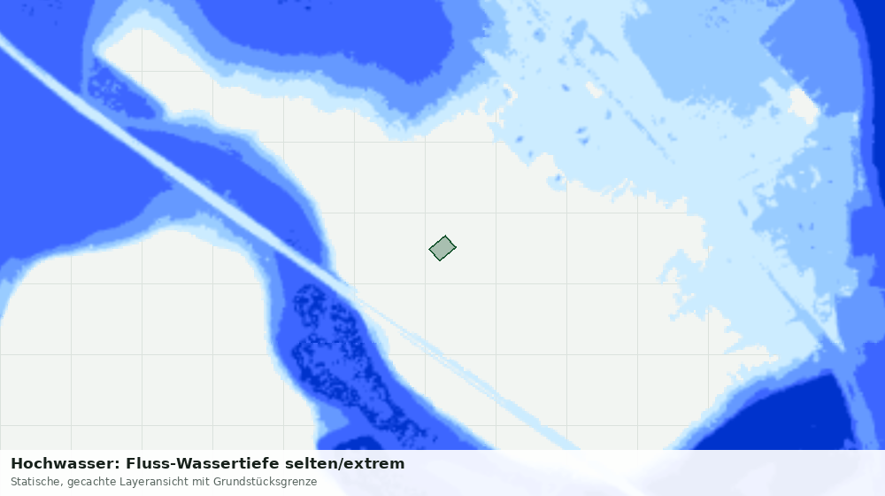 Statische Kartenansicht: Hochwasser: Fluss-Wassertiefe selten/extrem
