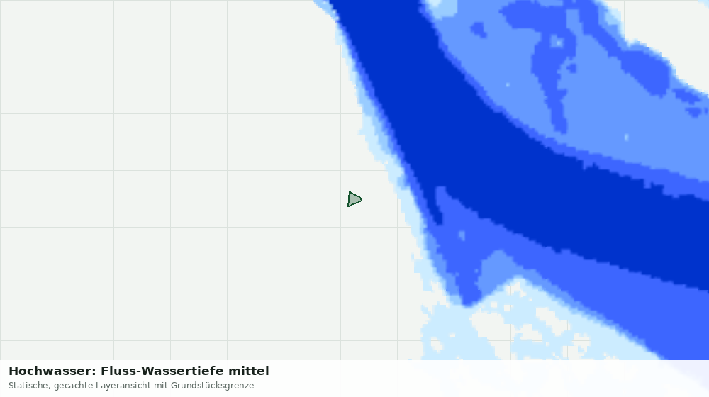 Statische Kartenansicht: Hochwasser: Fluss-Wassertiefe mittel