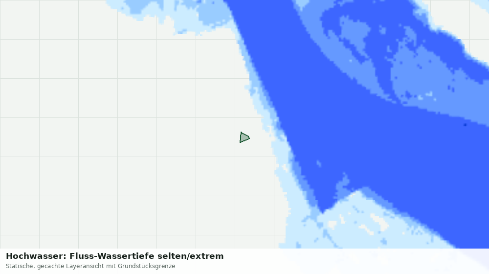 Statische Kartenansicht: Hochwasser: Fluss-Wassertiefe selten/extrem