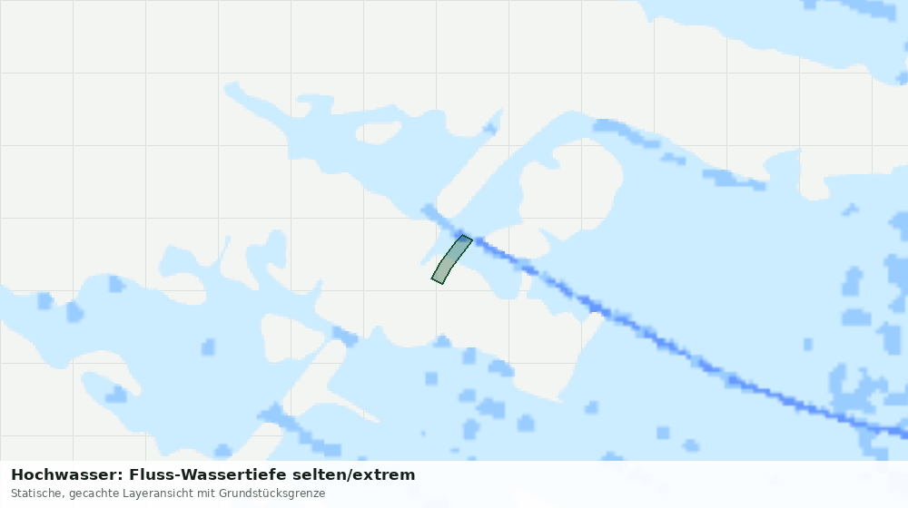 Statische Kartenansicht: Hochwasser: Fluss-Wassertiefe selten/extrem