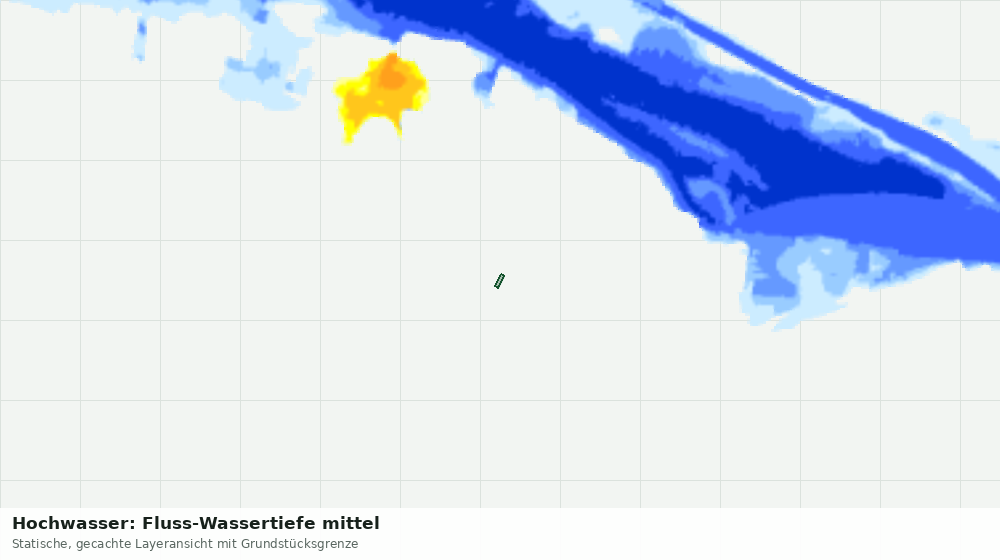 Statische Kartenansicht: Hochwasser: Fluss-Wassertiefe mittel