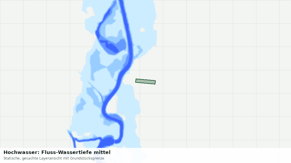 Statische Kartenansicht: Hochwasser: Fluss-Wassertiefe mittel