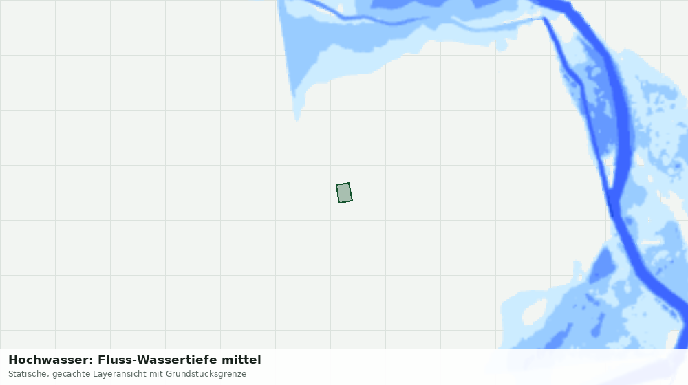 Statische Kartenansicht: Hochwasser: Fluss-Wassertiefe mittel