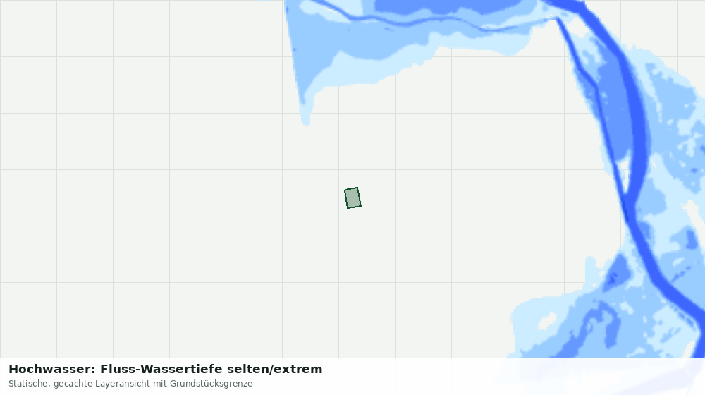 Statische Kartenansicht: Hochwasser: Fluss-Wassertiefe selten/extrem