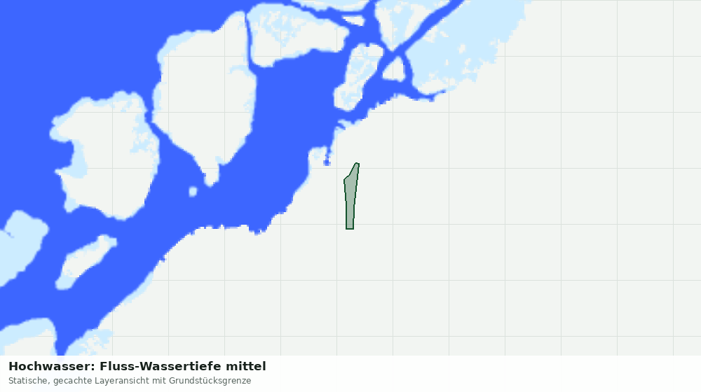 Statische Kartenansicht: Hochwasser: Fluss-Wassertiefe mittel