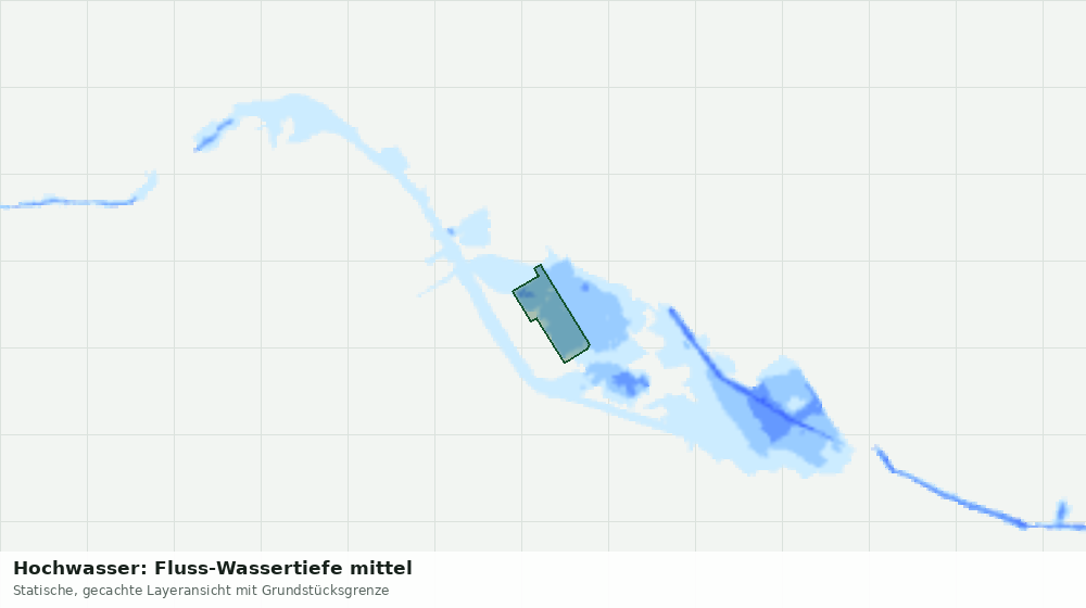 Statische Kartenansicht: Hochwasser: Fluss-Wassertiefe mittel