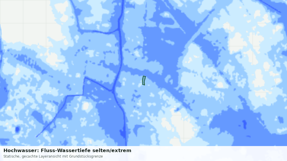 Statische Kartenansicht: Hochwasser: Fluss-Wassertiefe selten/extrem