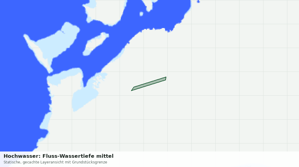 Statische Kartenansicht: Hochwasser: Fluss-Wassertiefe mittel