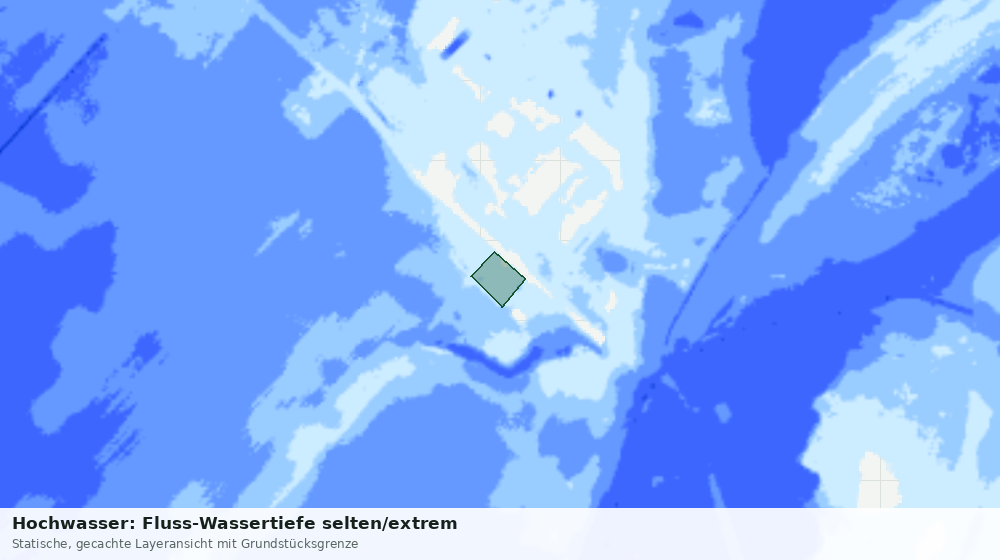 Statische Kartenansicht: Hochwasser: Fluss-Wassertiefe selten/extrem