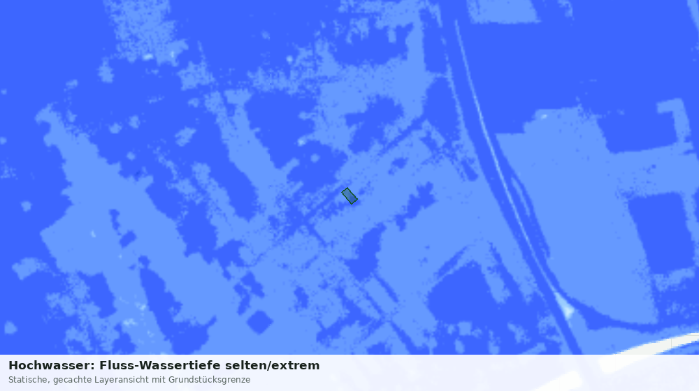 Statische Kartenansicht: Hochwasser: Fluss-Wassertiefe selten/extrem