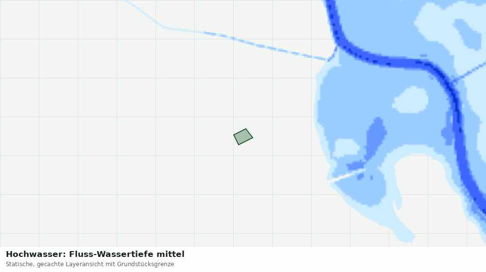 Statische Kartenansicht: Hochwasser: Fluss-Wassertiefe mittel