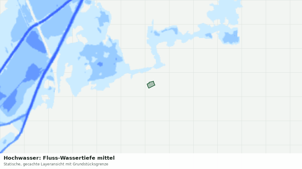 Statische Kartenansicht: Hochwasser: Fluss-Wassertiefe mittel