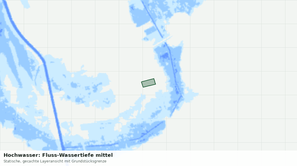 Statische Kartenansicht: Hochwasser: Fluss-Wassertiefe mittel