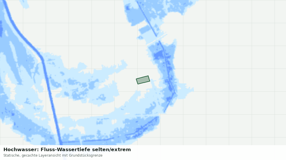 Statische Kartenansicht: Hochwasser: Fluss-Wassertiefe selten/extrem