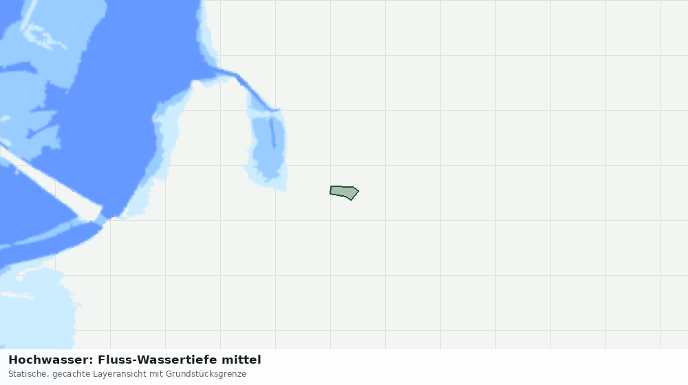 Statische Kartenansicht: Hochwasser: Fluss-Wassertiefe mittel