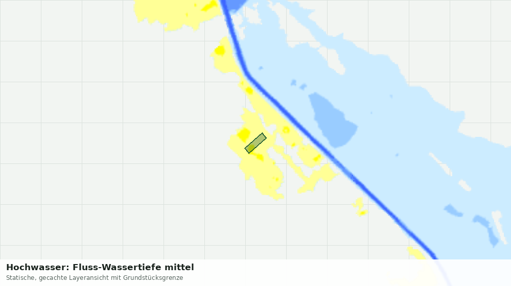 Statische Kartenansicht: Hochwasser: Fluss-Wassertiefe mittel