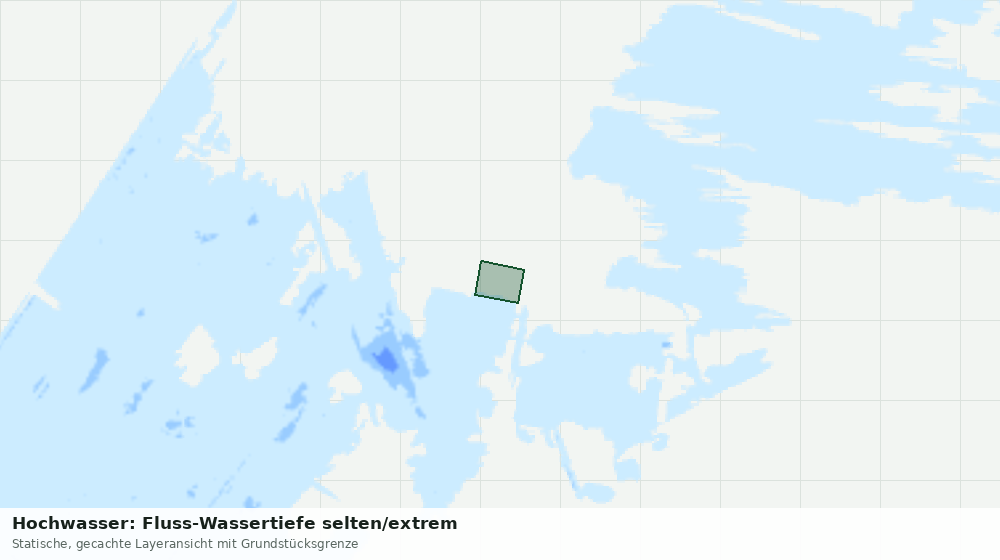 Statische Kartenansicht: Hochwasser: Fluss-Wassertiefe selten/extrem
