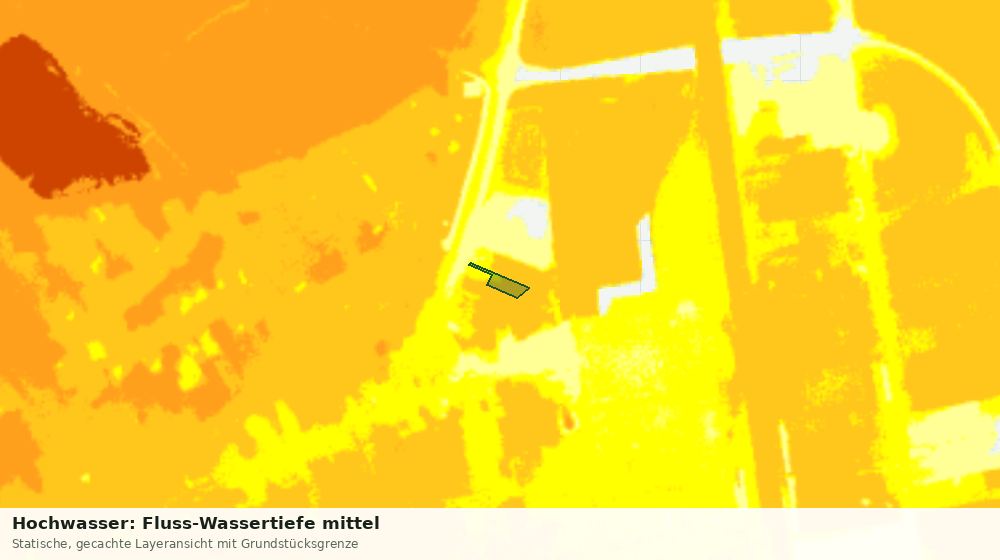 Statische Kartenansicht: Hochwasser: Fluss-Wassertiefe mittel